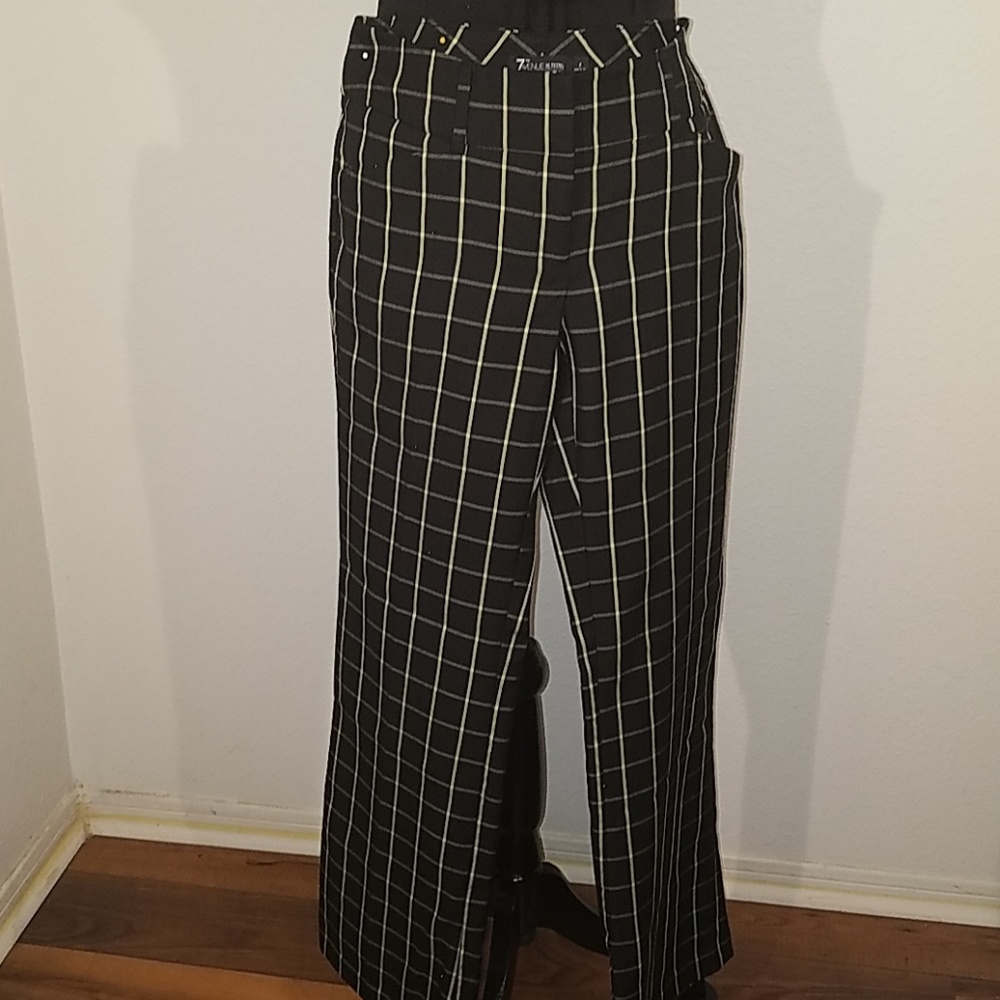 Black and yellow trousers